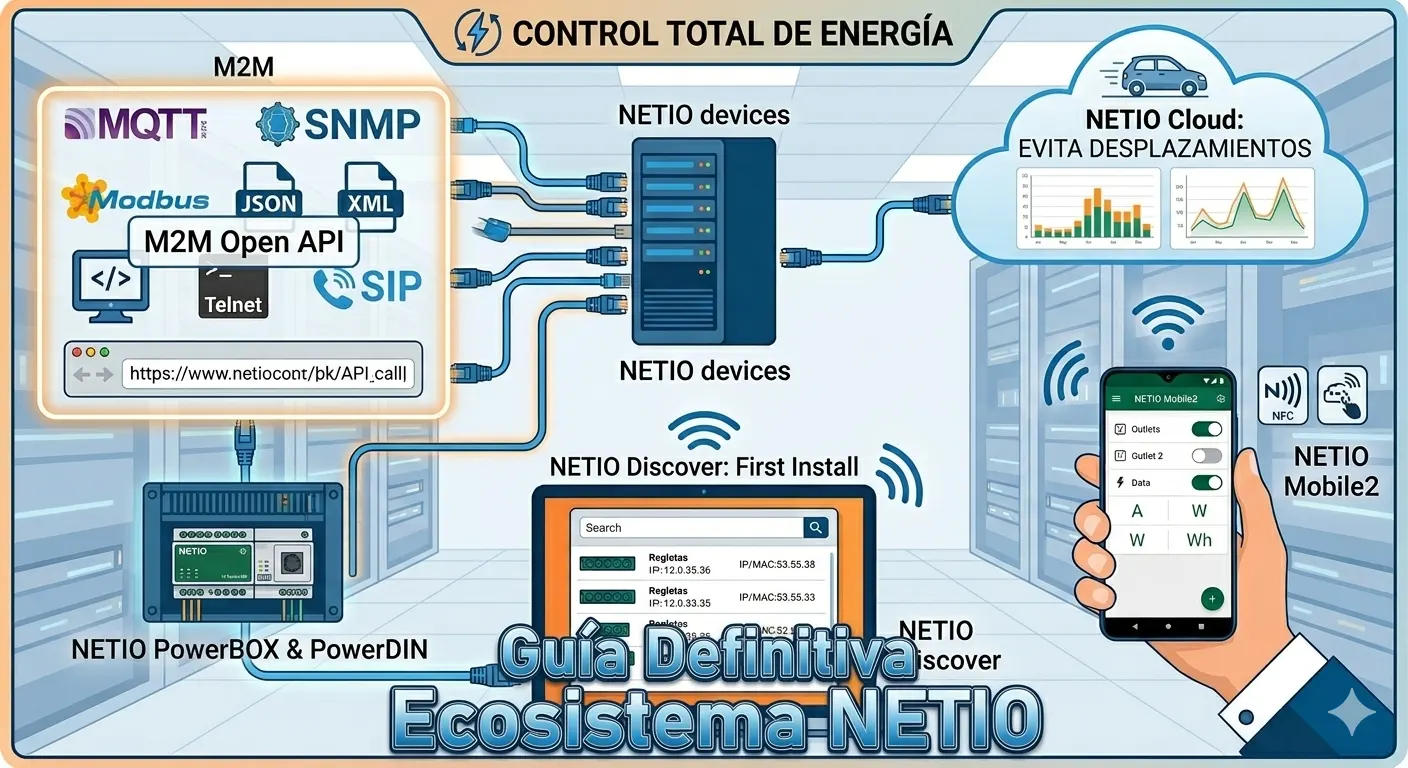 Ecosistema NETIO: Control total mediante Open API, Cloud y Apps