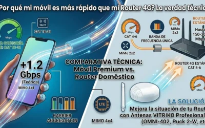 ¿Por qué tengo más velocidad con mi móvil que con mi Router 4G?