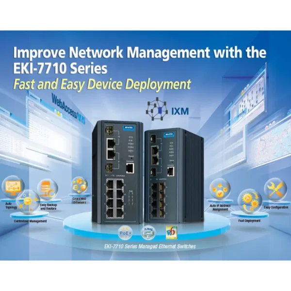 Advantech EKI-7720G-4FPI | Switch Industrial 16 Puertos PoE+ | Gestionable - Imagen 4